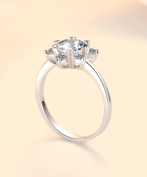 Bague Moissanite « Flocons »