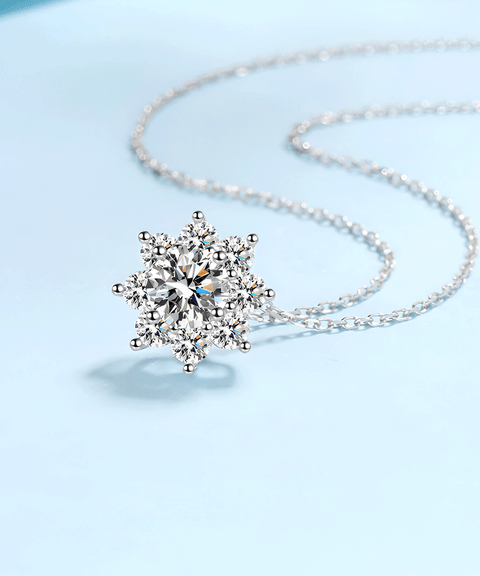 Collier Moissanite « Flocons »
