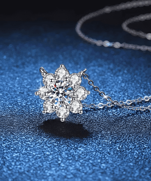 Collier Moissanite « Flocons »