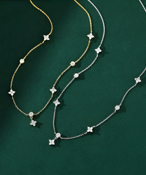 Collier Moissanite « Eliel » - Or