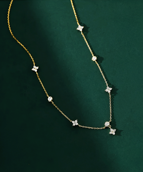 Collier Moissanite « Eliel » - Or