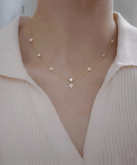 Collier Moissanite « Eliel » - Or