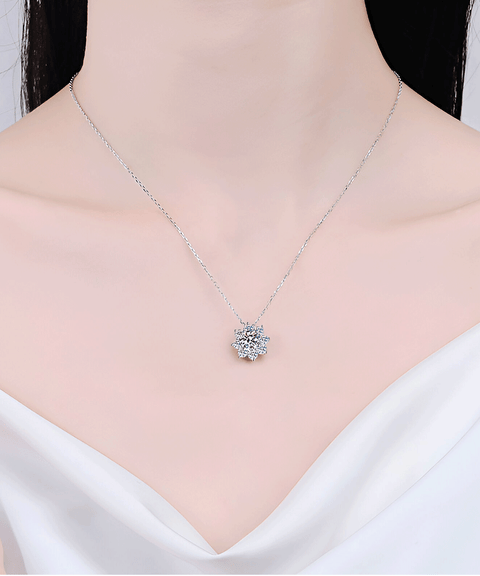 Collier Moissanite « Flocons »