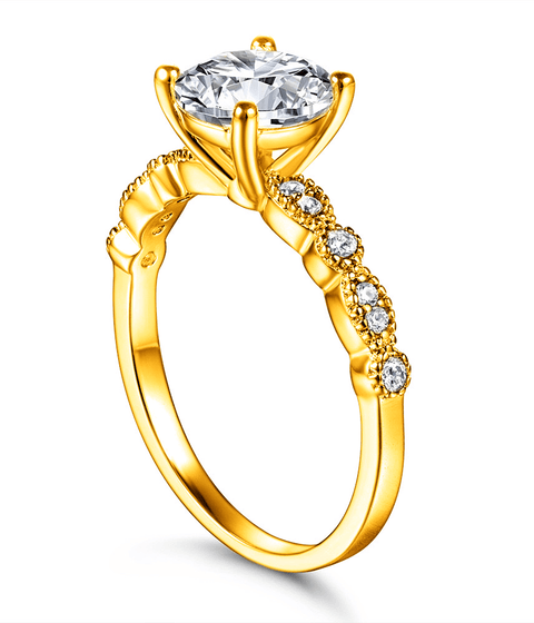 Bague Moissanite « Yona » - Or