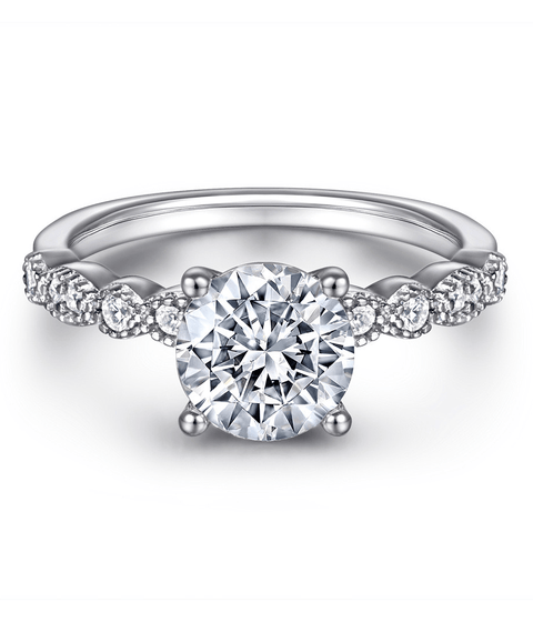 Bague Moissanite « Aqua »
