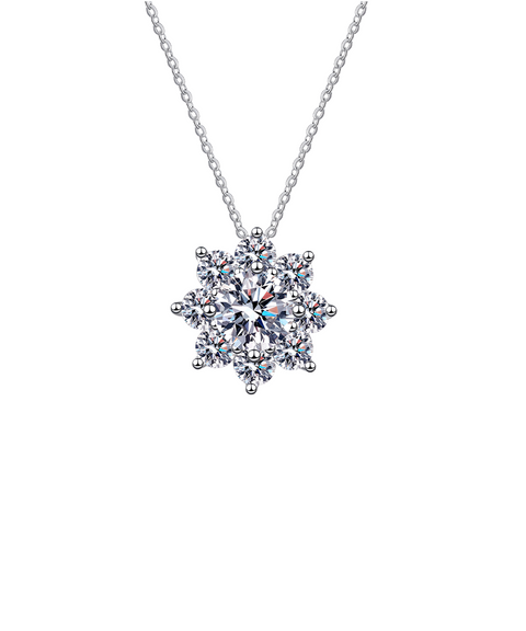 Collier Moissanite « Flocons »