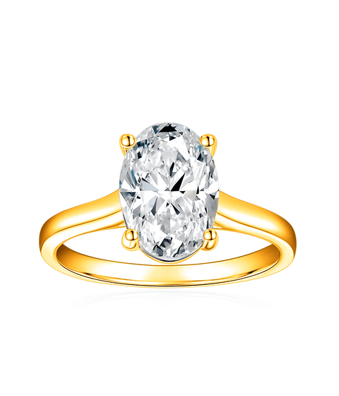 Bague Moissanite « Mikasa » - Or