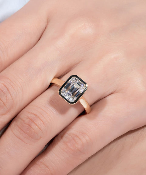 Bague Moissanite « Eli » - Or