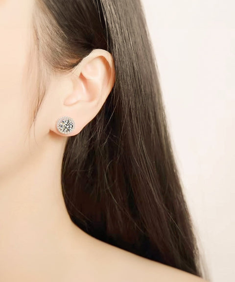 Boucles d'oreilles Moissanite « Lison »