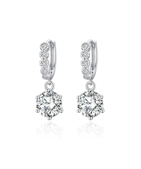 Boucles d'oreilles Moissanite « Élodie »