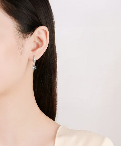 Boucles d'oreilles Moissanite « Élodie »