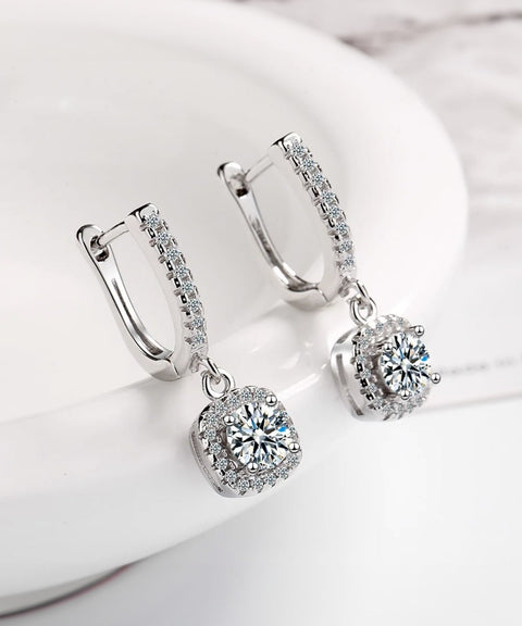 Boucles d'oreilles Moissanite « Héloïse »