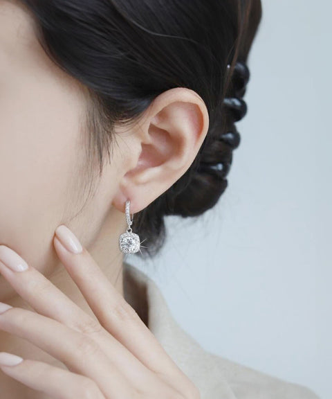 Boucles d'oreilles Moissanite « Héloïse »