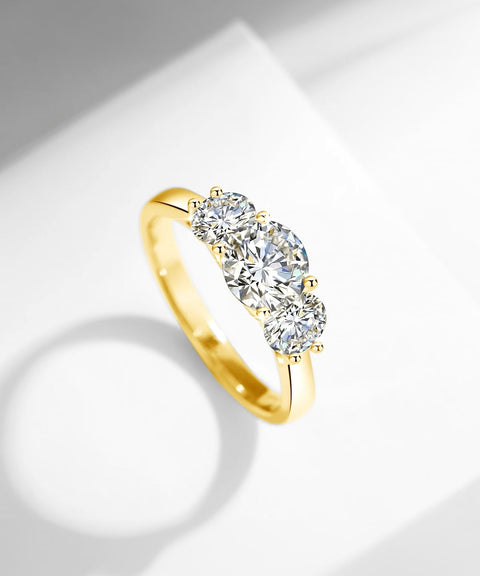 Bague Moissanite « Émanuelle » - Or