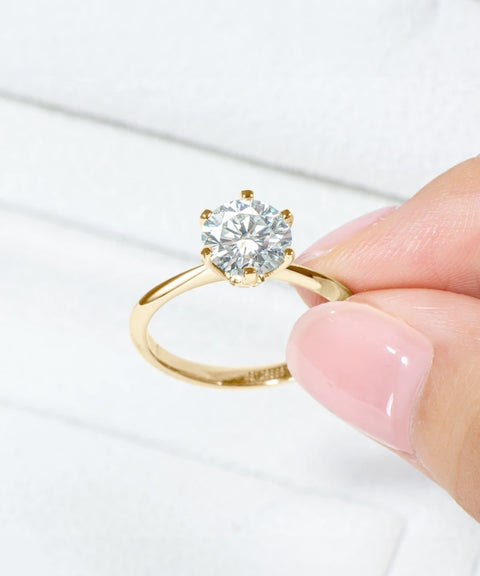Bague Moissanite « Anne » - Or