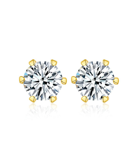 Boucles d'oreilles Moissanite « Louna »  - Or