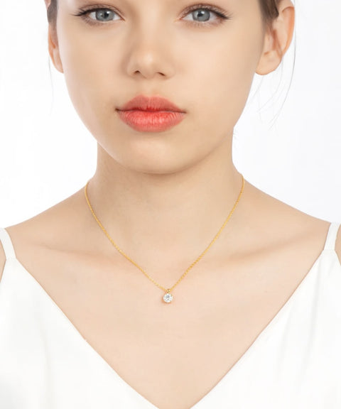 Collier Moissanite « Édith » - Or