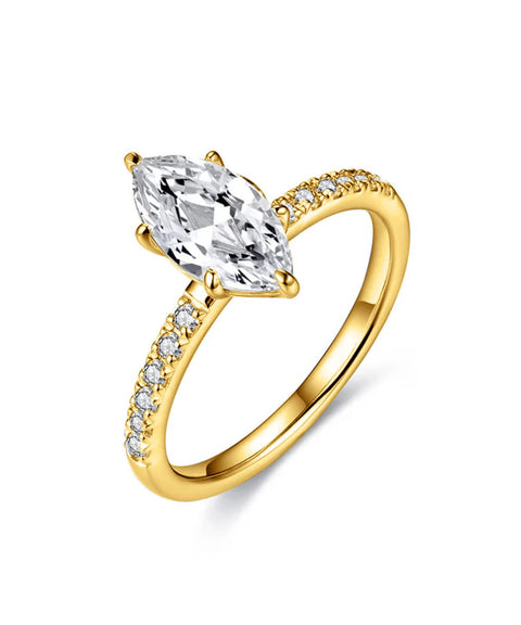 Bague Moissanite « Swan » - Or
