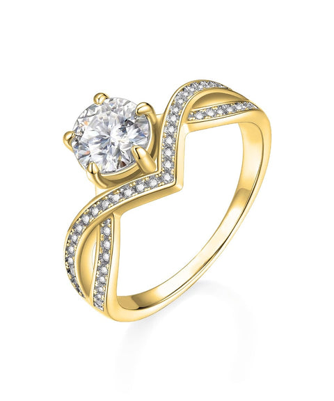 Bague Moissanite « Maki » - Or