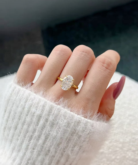 Bague Moissanite « Jordane » - Or