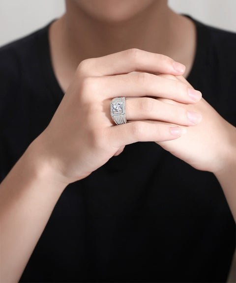 Bague Moissanite « Chris »