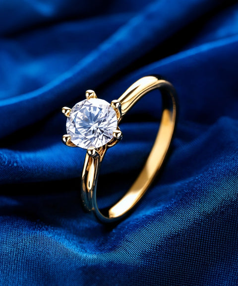 Bague Moissanite « Anne » - Or