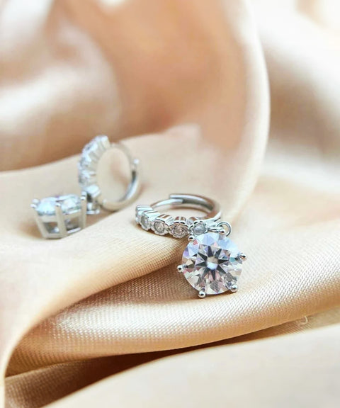 Boucles d'oreilles Moissanite « Élodie »