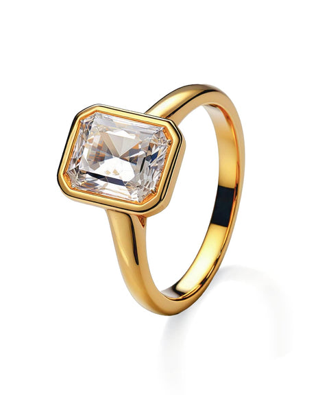 Bague Moissanite « Eli » - Or