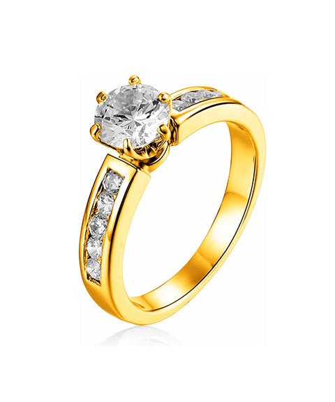 Bague Moissanite « Rukia » - Or